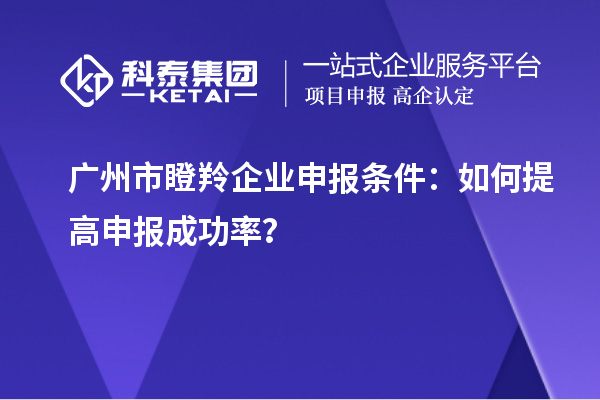 廣州市瞪羚企業(yè)申報條件：如何提高申報成功率？