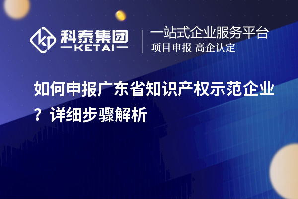 如何申報(bào)廣東省知識(shí)產(chǎn)權(quán)示范企業(yè)？詳細(xì)步驟解析