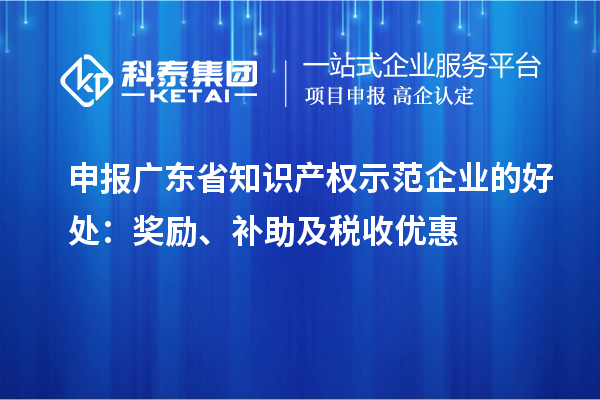 申報廣東省知識產(chǎn)權(quán)示范企業(yè)的好處：獎勵、補助及稅收優(yōu)惠