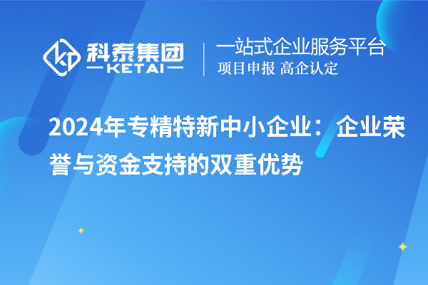 2024年專精特新中小企業(yè)：企業(yè)榮譽(yù)與資金支持的雙重優(yōu)勢