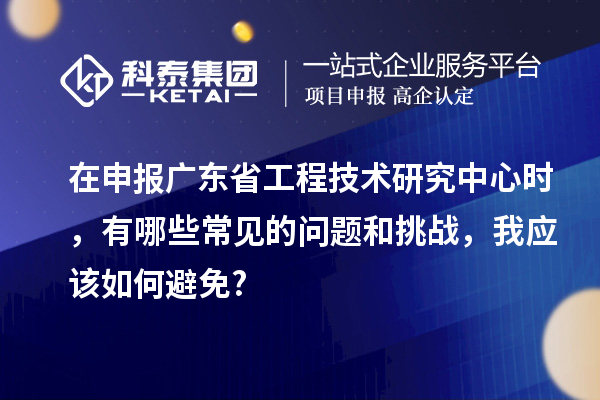 在申報廣東省工程技術(shù)研究中心時，有哪些常見的問題和挑戰(zhàn)，我應(yīng)該如何避免?