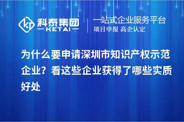 為什么要申請(qǐng)深圳市知識(shí)產(chǎn)權(quán)示范企業(yè)？看這些企業(yè)獲得了哪些實(shí)質(zhì)好處