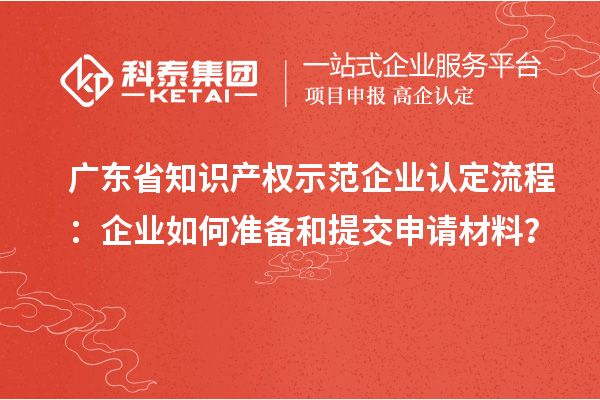 廣東省知識產(chǎn)權(quán)示范企業(yè)認(rèn)定流程：企業(yè)如何準(zhǔn)備和提交申請材料？