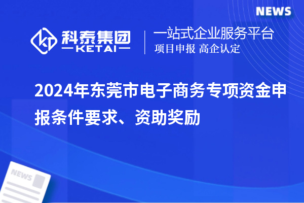 2024年東莞市電子商務(wù)專項(xiàng)資金申報(bào)條件要求、資助獎(jiǎng)勵(lì)