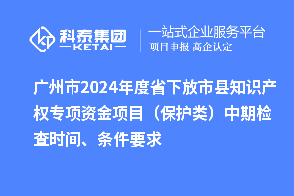 廣州市2024年度省下放市縣知識(shí)產(chǎn)權(quán)專項(xiàng)資金項(xiàng)目（保護(hù)類）中期檢查時(shí)間、條件要求