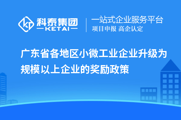 廣東省各地區(qū)小微工業(yè)企業(yè)升級(jí)為規(guī)模以上企業(yè)的獎(jiǎng)勵(lì)政策