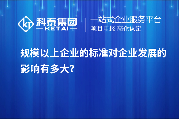 規(guī)模以上企業(yè)的標(biāo)準(zhǔn)對企業(yè)發(fā)展的影響有多大？