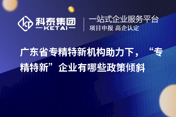 廣東省專精特新機(jī)構(gòu)助力下，“專精特新” 企業(yè)有哪些政策傾斜