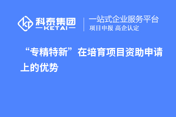 “專精特新” 在培育項目資助申請上的優(yōu)勢