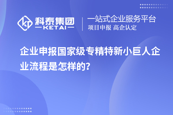 企業(yè)申報(bào)國家級(jí)專精特新小巨人企業(yè)流程是怎樣的？