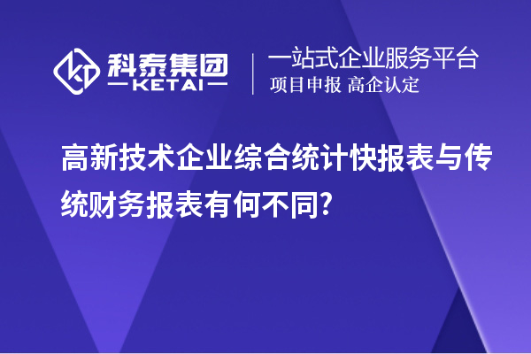 高新技術(shù)企業(yè)綜合統(tǒng)計快報表與傳統(tǒng)財務(wù)報表有何不同?