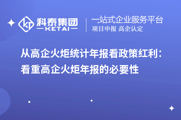 從高企火炬統(tǒng)計年報看政策紅利：看重高企火炬年報的必要性